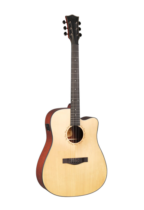 SQOE SQ-BCS Electro Acoustic Guitar Natural - Fair Deal Music