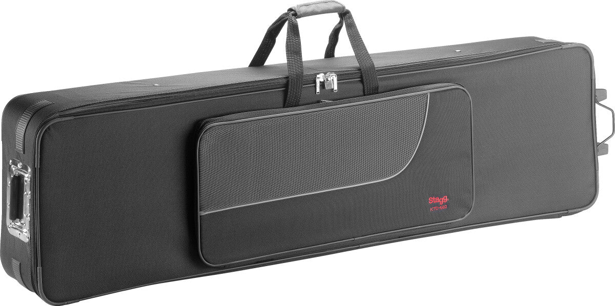 Stagg KTC-150Y Keyboard Carry Case with Wheels (fits up to 148 x 49 x 18 cm) - Fair Deal Music