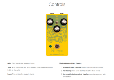 EarthQuaker Devices Blumes Low Signal Shredder Bass Overdrive