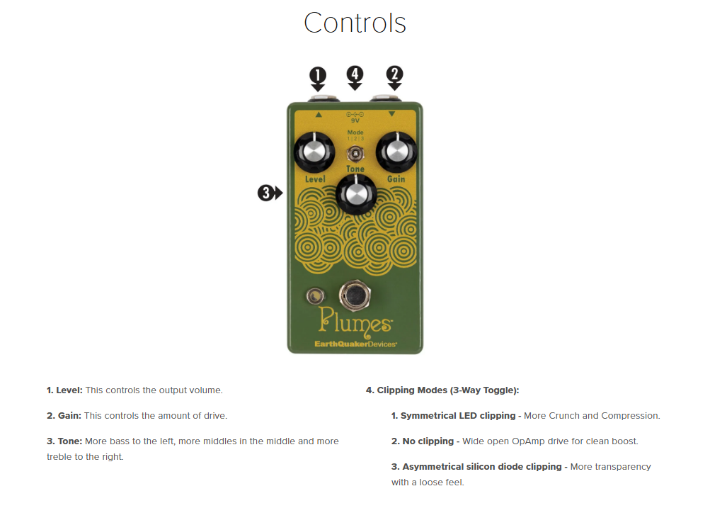 EarthQuaker Devices Plumes Small Signal Shredder Overdrive Pedal