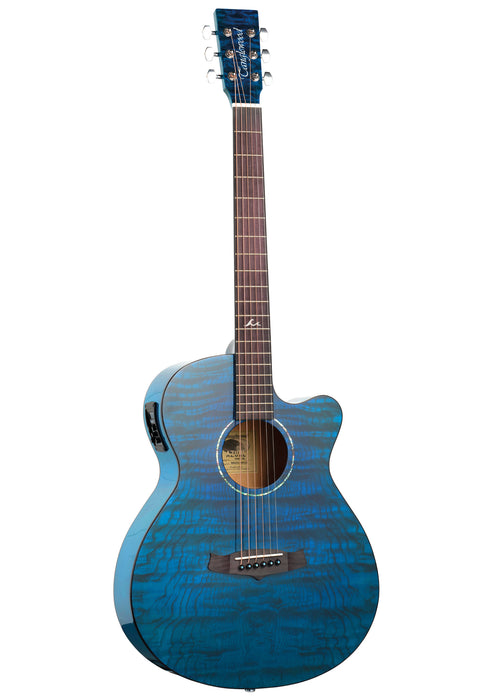 Tanglewood Azure TA4CEBL Super Folk Acoustic Guitar, Serenity Blue - Fair Deal Music