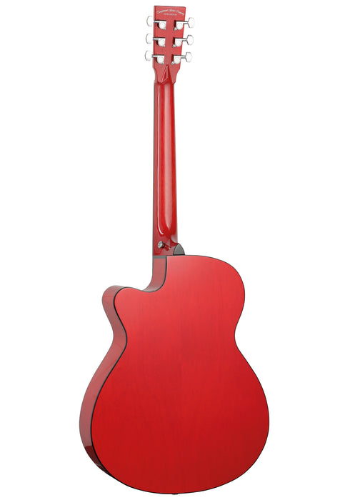 Tanglewood Azure TA4CERD Super Folk Acoustic Guitar, Shimmer Red - Fair Deal Music