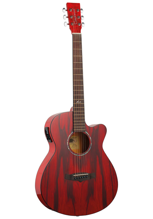 Tanglewood Azure TA4CERD Super Folk Acoustic Guitar, Shimmer Red - Fair Deal Music