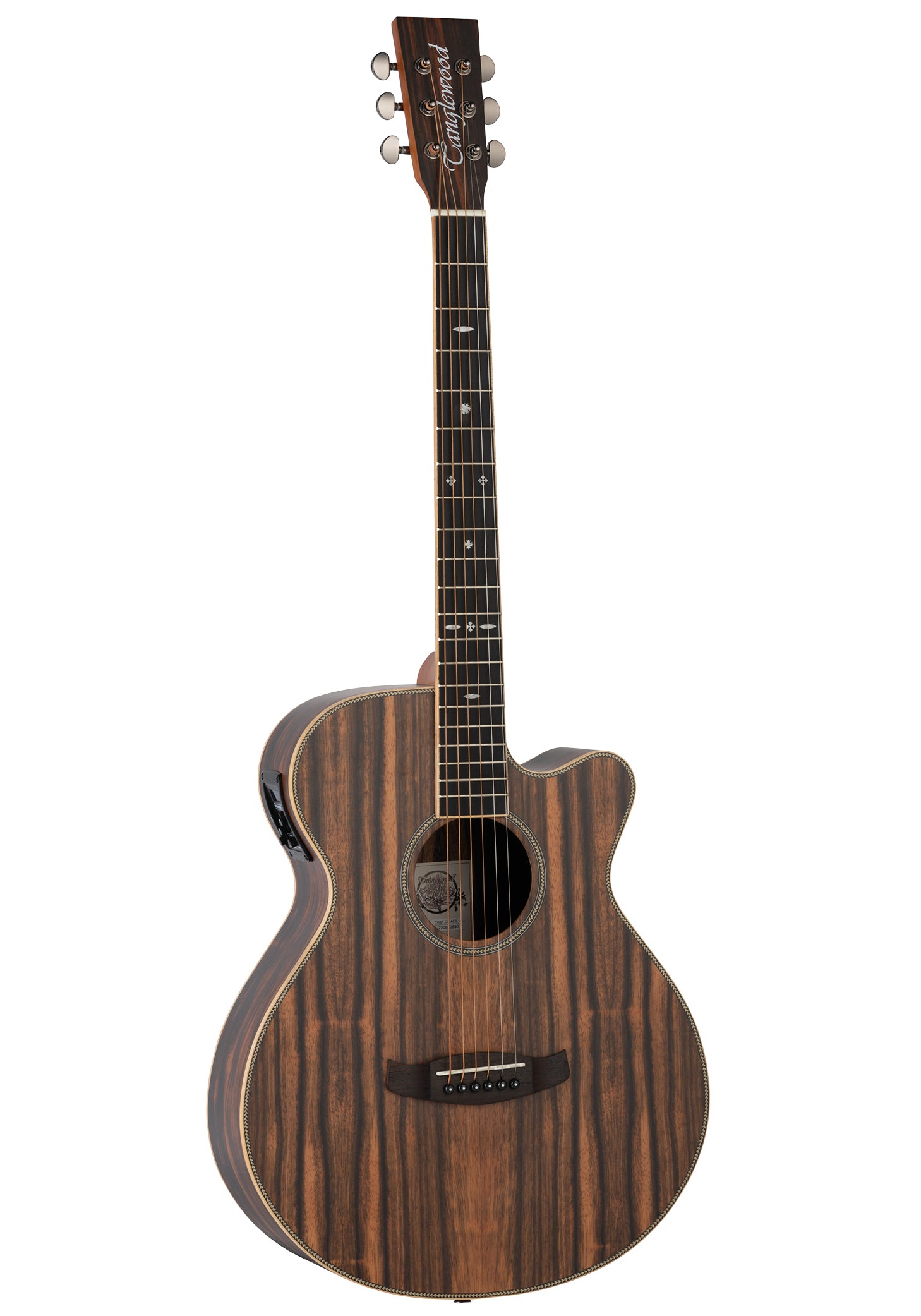 Tanglewood Reunion TRU4CEAE Super Folk Acoustic Guitar, Ebony - Fair Deal Music