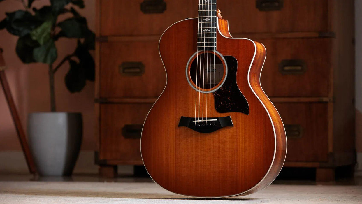 Taylor 214ce-K DLX, Koa/Spruce, Special Edition Electro Acoustic Guitar, Honey Sunburst Top - Fair Deal Music