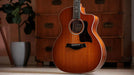 Taylor 214ce-K DLX, Koa/Spruce, Special Edition Electro Acoustic Guitar, Honey Sunburst Top - Fair Deal Music