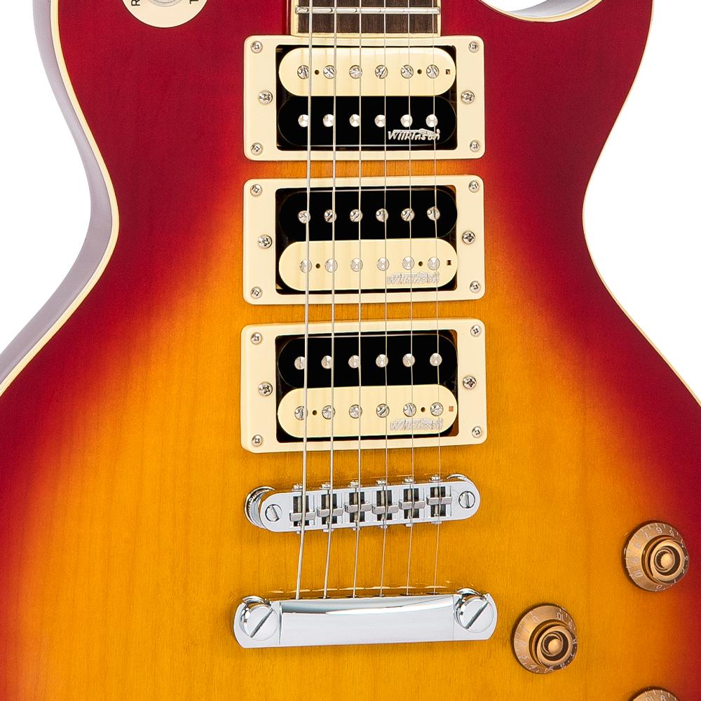 Vintage V1003 ReIssued 3 Pickup Electric Guitar ~ Cherry Sunburst - Fair Deal Music
