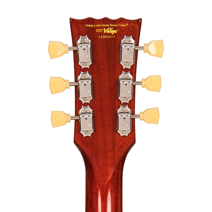 Vintage V100AFD ReIssued Electric Guitar ~ Flamed Amber - Fair Deal Music