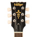 Vintage V100 ReIssued Electric Guitar w/Bigsby ~ Flamed Thru Black - Fair Deal Music