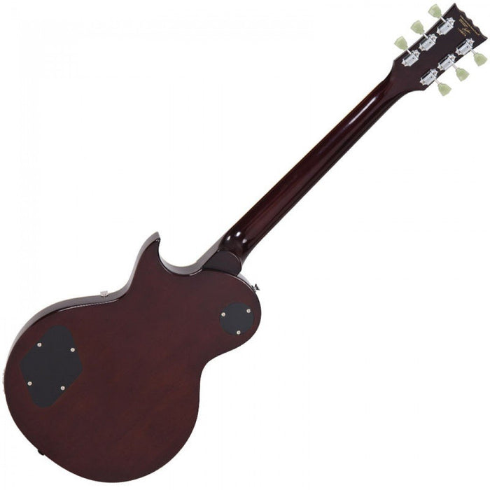 Vintage V100 ReIssued Electric Guitar ~ Flamed Iced Tea - Fair Deal Music