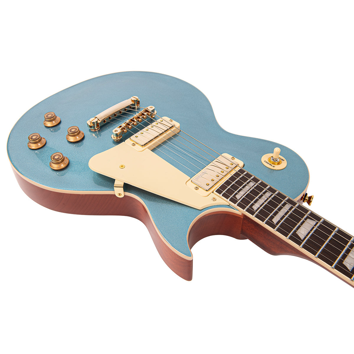 Vintage V100M Mini Double Coil ReIssued Electric Guitar ~ Gun Hill Blue - Fair Deal Music