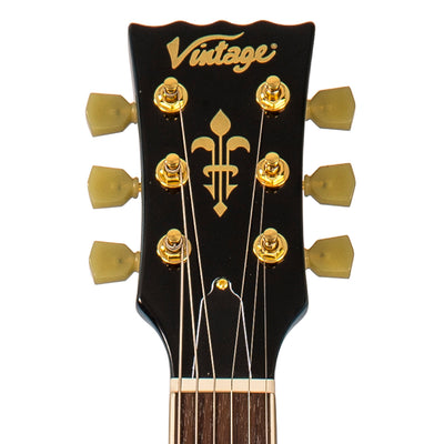 Vintage V100M Mini Double Coil ReIssued Electric Guitar ~ Gun Hill Blue - Fair Deal Music