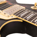 Vintage V100 ICON Electric Guitar ~ Distressed Black Over Sunburst - Fair Deal Music