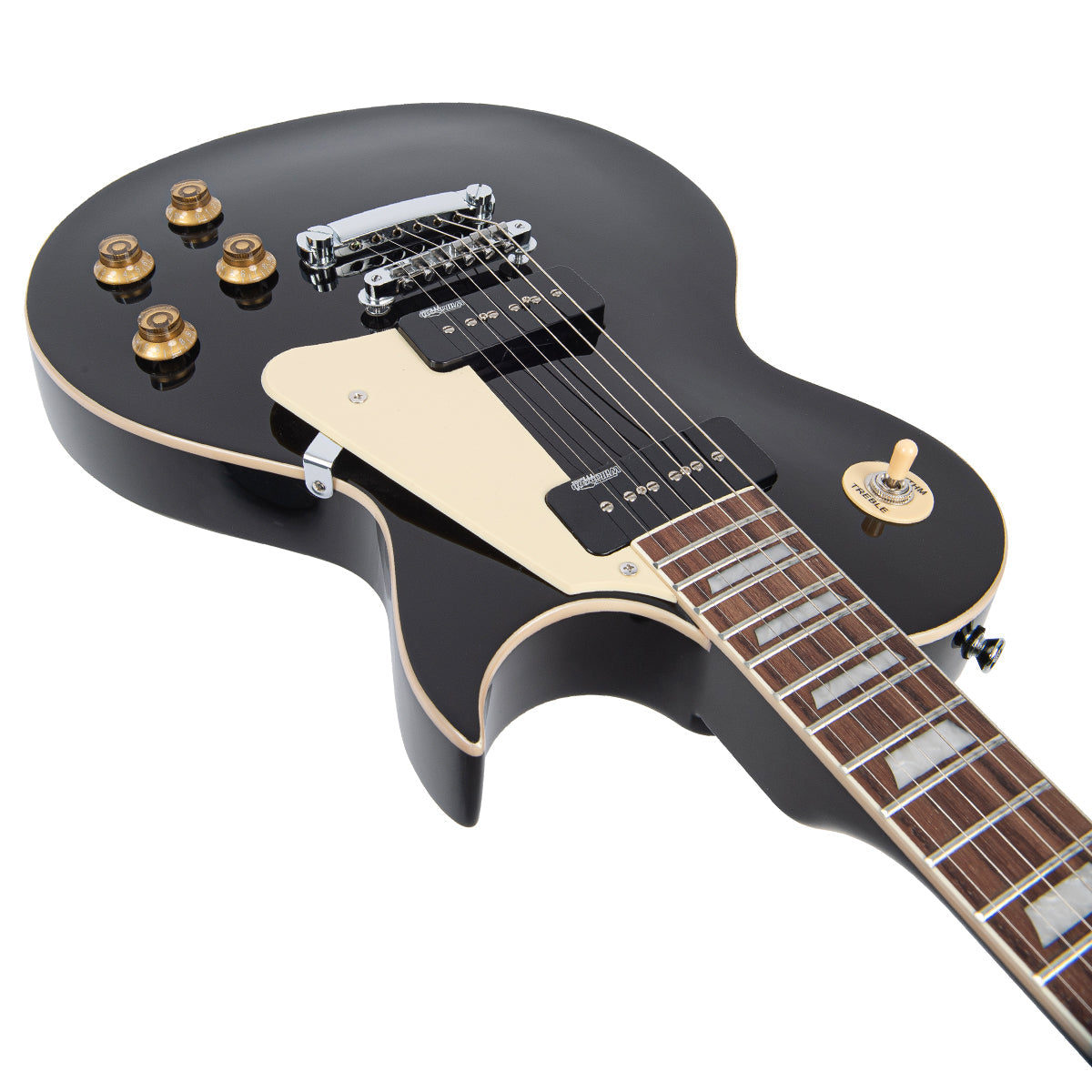 Vintage V100P ReIssued Electric Guitar ~ Boulevard Black - Fair Deal Music