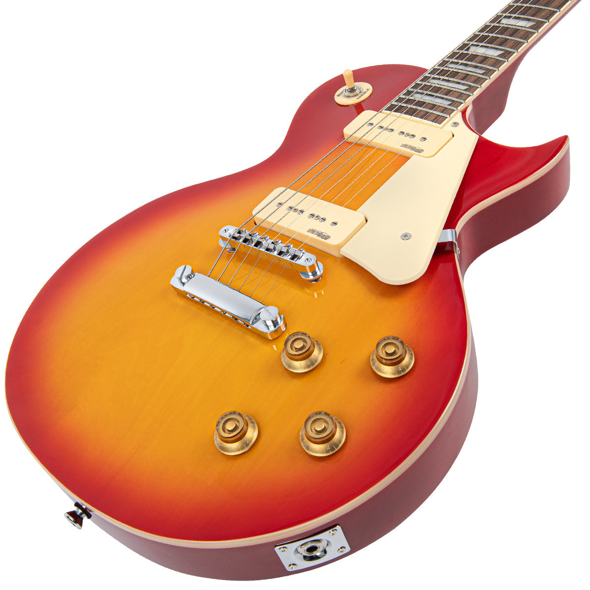 Vintage V100P ReIssued Electric Guitar ~ Cherry Sunburst - Fair Deal Music