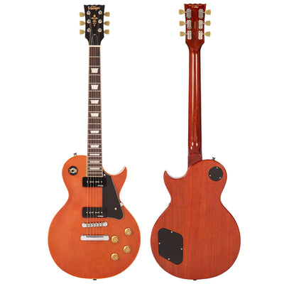 Vintage V100P ReIssued Electric Guitar ~ Natural Mahogany - Fair Deal Music