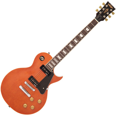 Vintage V100P ReIssued Electric Guitar ~ Natural Mahogany - Fair Deal Music