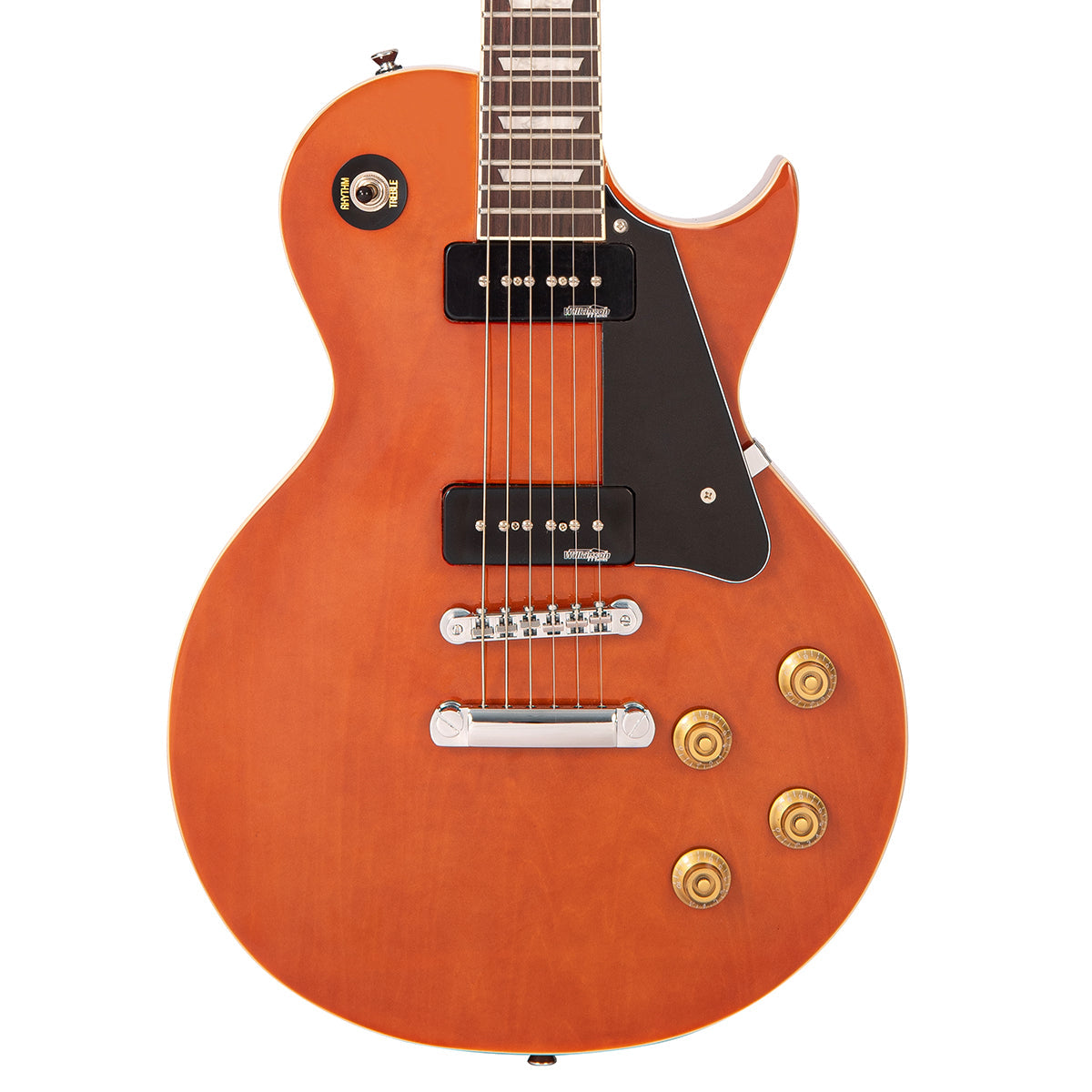 Vintage V100P ReIssued Electric Guitar ~ Natural Mahogany - Fair Deal Music