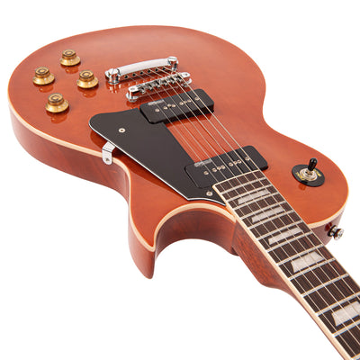 Vintage V100P ReIssued Electric Guitar ~ Natural Mahogany - Fair Deal Music