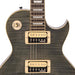 Vintage V100T ReIssued Series Electric Guitar ~ Flamed Thru Black - Fair Deal Music