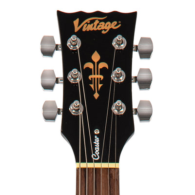 Vintage V10 Coaster Series Electric Guitar ~ Boulevard Black - Fair Deal Music