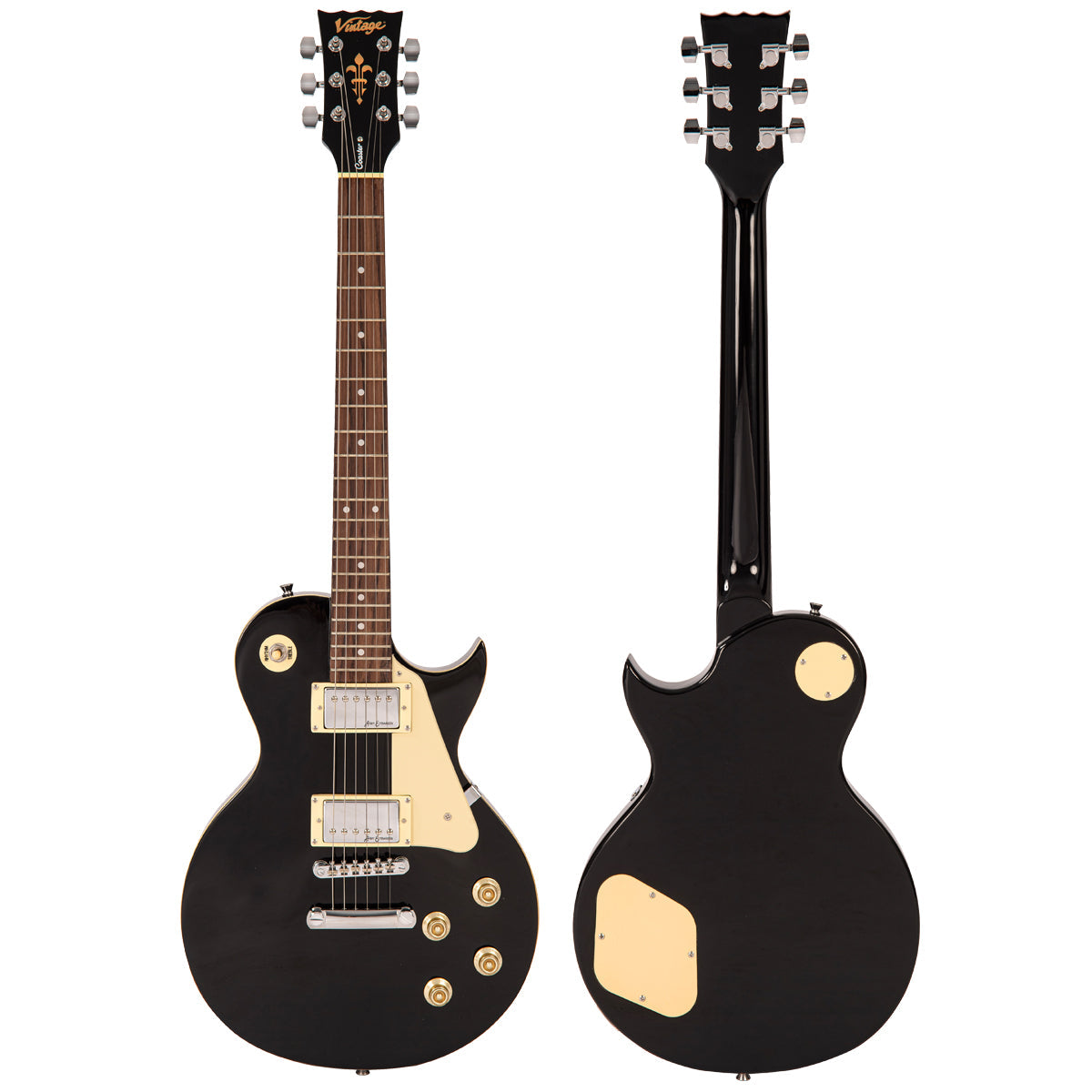 Vintage V10 Coaster Series Electric Guitar ~ Boulevard Black - Fair Deal Music