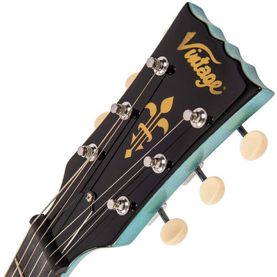 Vintage V120 ReIssued Electric Guitar ~ Gun Hill Blue - Fair Deal Music