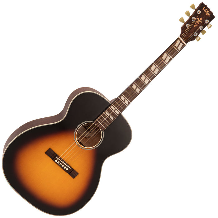 Vintage Historic Series 'Orchestra' Acoustic Guitar ~ Vintage Sunburst - Fair Deal Music
