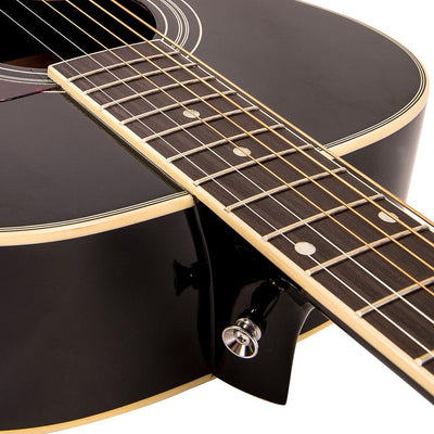 Vintage V300 Acoustic Folk Guitar Outfit ~ Black - Fair Deal Music