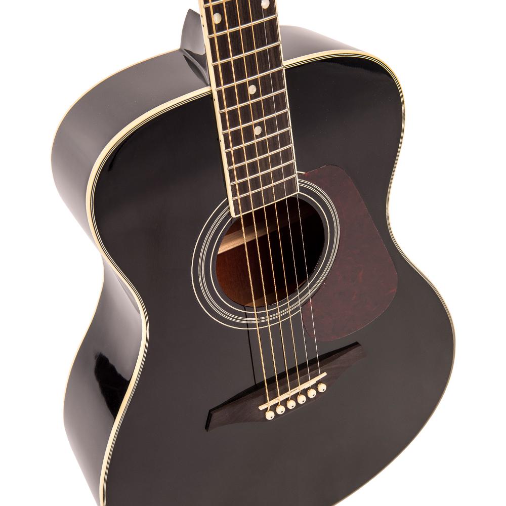Vintage V300 Acoustic Folk Guitar Outfit ~ Black - Fair Deal Music