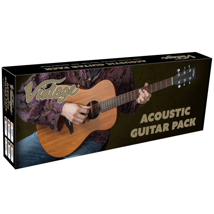 Vintage V300 Acoustic Folk Guitar Outfit ~ Natural - Fair Deal Music