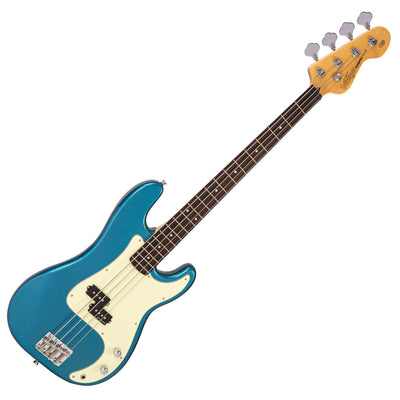 Vintage V40 Coaster Series Bass Guitar Pack ~ Candy Apple Blue - Fair Deal Music