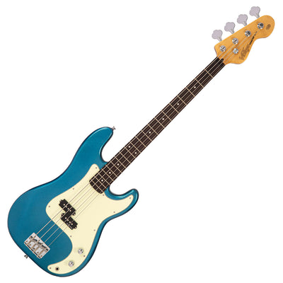 Vintage V40 Coaster Series Bass Guitar Pack ~ Candy Apple Blue - Fair Deal Music