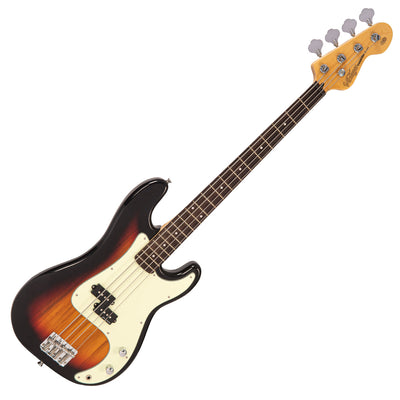 Vintage V40 Coaster Series Bass Guitar Pack ~ 3 Tone Sunburst - Fair Deal Music