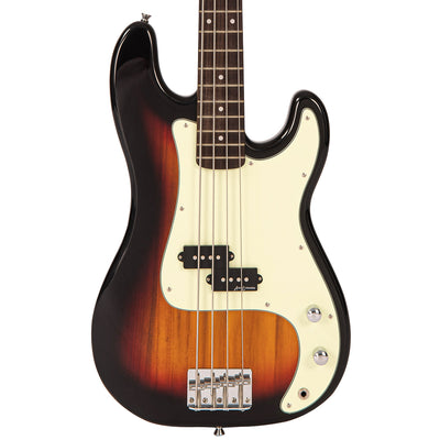 Vintage V40 Coaster Series Bass Guitar Pack ~ 3 Tone Sunburst - Fair Deal Music