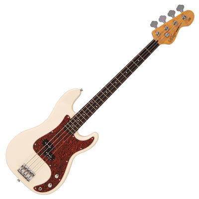 Vintage V40 Coaster Series Bass Guitar ~ Vintage White - Fair Deal Music
