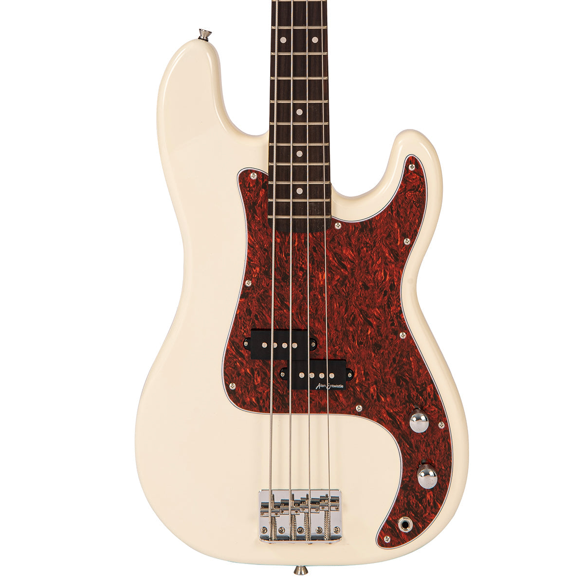 Vintage V40 Coaster Series Bass Guitar Pack ~ Vintage White - Fair Deal Music