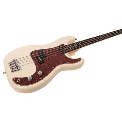 Vintage V40 Coaster Series Bass Guitar Pack ~ Vintage White - Fair Deal Music