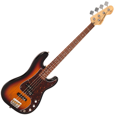 Vintage V42 ReIssued Bass Guitar ~ 3 Tone Sunburst - Fair Deal Music