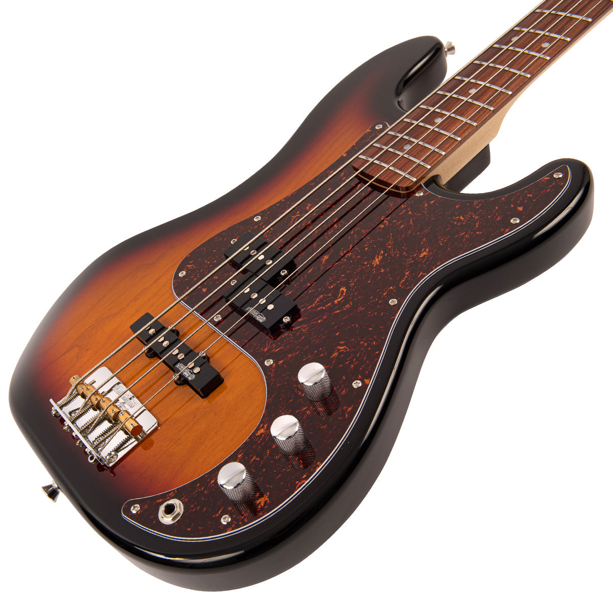 Vintage V42 ReIssued Bass Guitar ~ 3 Tone Sunburst - Fair Deal Music