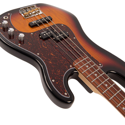 Vintage V42 ReIssued Bass Guitar ~ 3 Tone Sunburst - Fair Deal Music