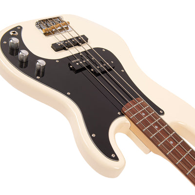 Vintage V42 ReIssued Bass Guitar ~ Vintage White - Fair Deal Music