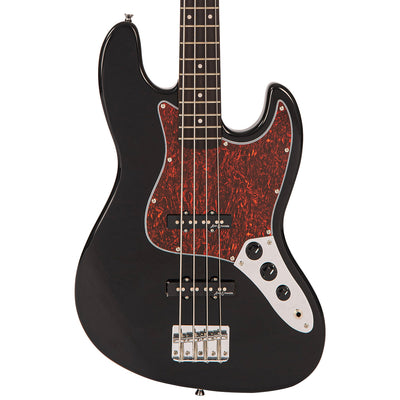 Vintage V49 Coaster Series Bass Guitar Pack ~ Boulevard Black - Fair Deal Music