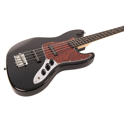 Vintage V49 Coaster Series Bass Guitar ~ Boulevard Black - Fair Deal Music
