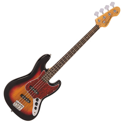 Vintage V49 Coaster Series Bass Guitar Pack ~ 3 Tone Sunburst - Fair Deal Music