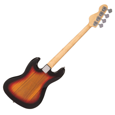 Vintage V49 Coaster Series Bass Guitar Pack ~ 3 Tone Sunburst - Fair Deal Music