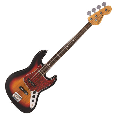 Vintage V49 Coaster Series Bass Guitar Pack ~ 3 Tone Sunburst - Fair Deal Music