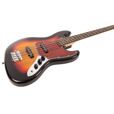 Vintage V49 Coaster Series Bass Guitar Pack ~ 3 Tone Sunburst - Fair Deal Music