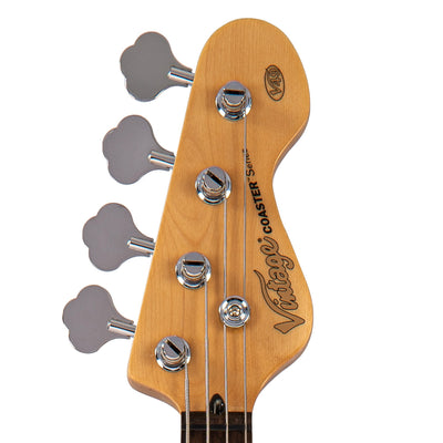 Vintage V49 Coaster Series Bass Guitar ~ Vintage White - Fair Deal Music