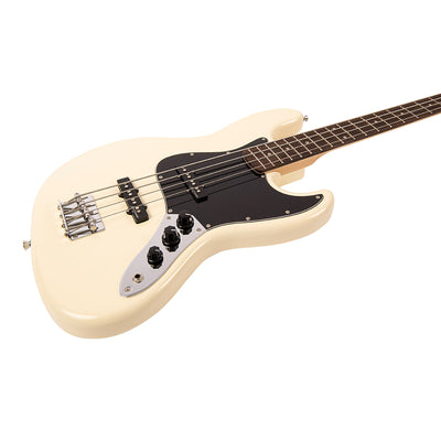 Vintage V49 Coaster Series Bass Guitar ~ Vintage White - Fair Deal Music